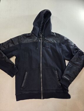 Under Armour Storm Hoodie L Black Full Zip Fleece Loose Fit